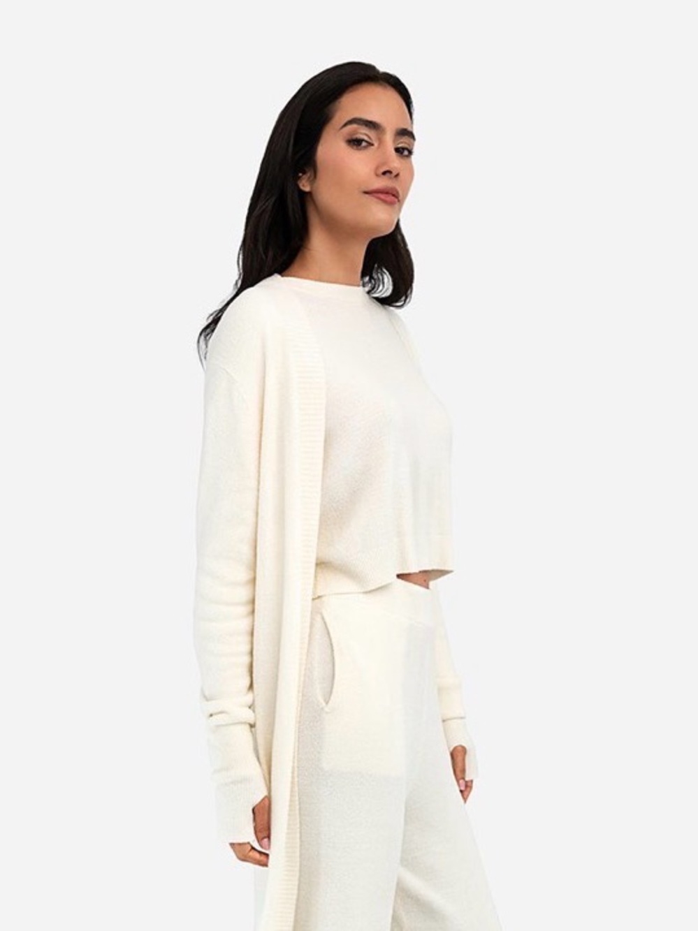 Sunday Citizen Cloud Cool Light Cropped Sweater Off White NWT Size Small